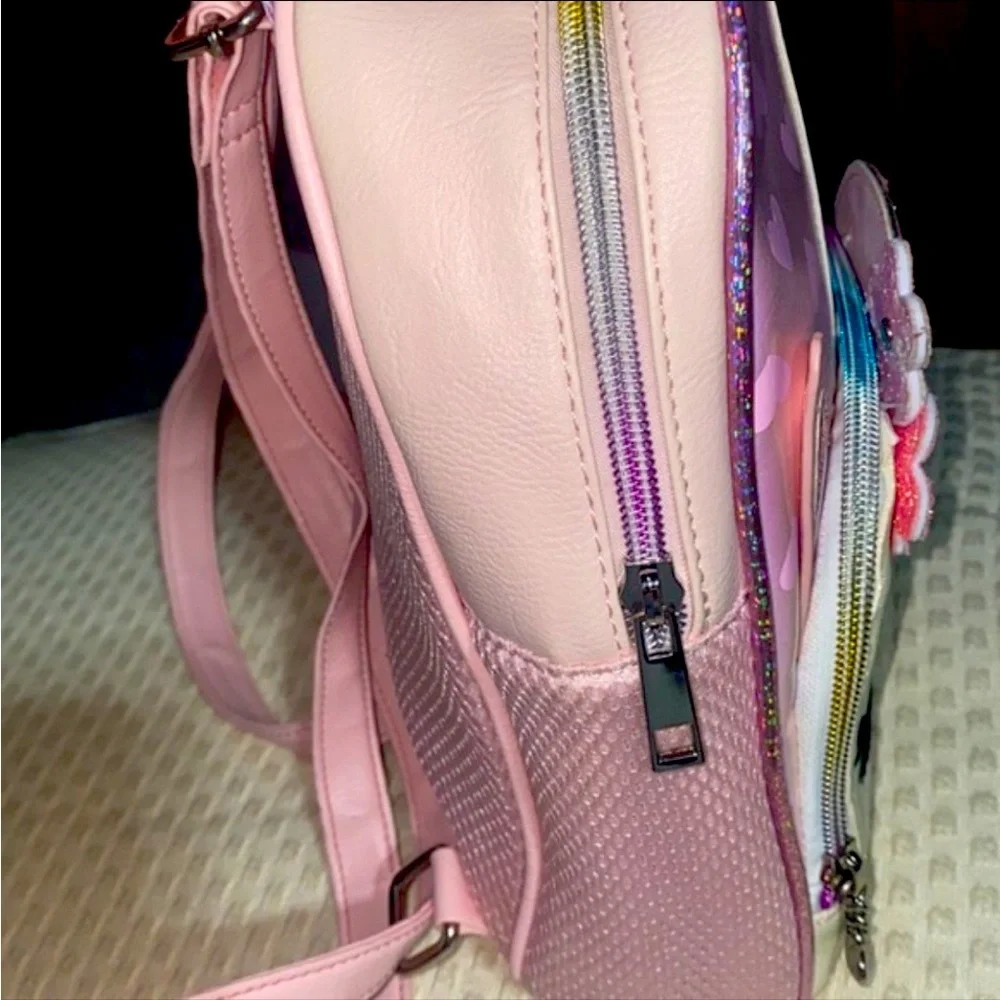 Miss Gwen’s OMG Pink Unicorn Mini Backpack Glitter Kids School Book Bag